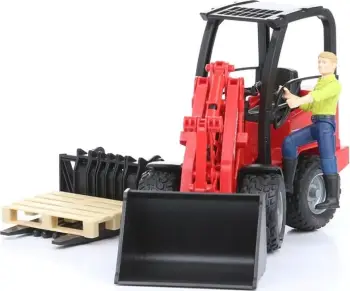 Lodër bager Bruder Charger Schaffer Hoflader 2034, e kuqe