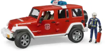 Lodër makinë zjarrfikësash Bruder Professional Series Jeep Wrangler Unlimited Rubicon, e kuqe
