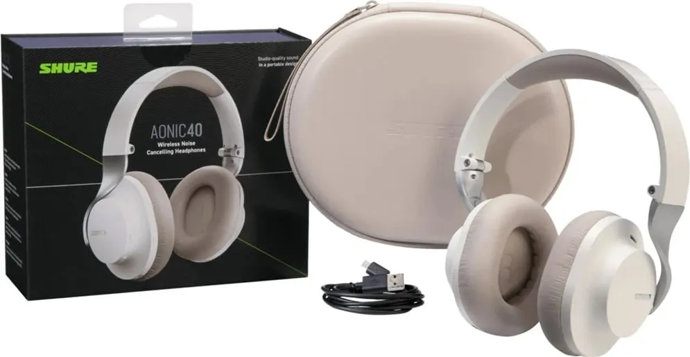 Kufje Shure Aonic 40, Wireless, Bluetooth 5.0, të bardha - 7