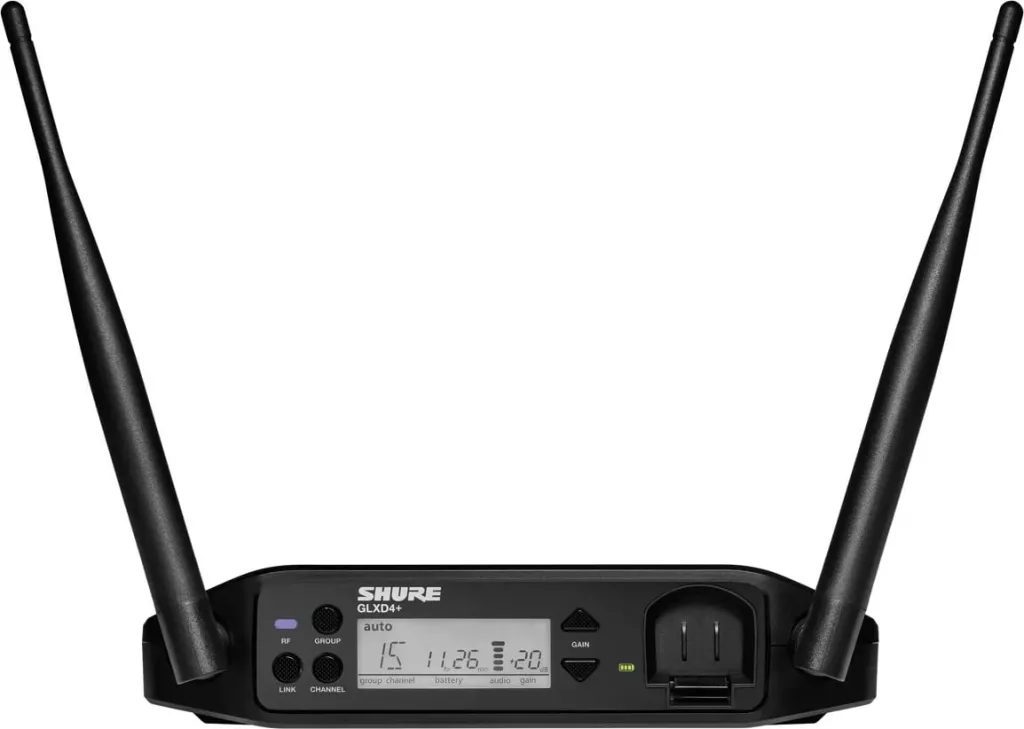 Mikrofon headset pa tela Shure GLXD14+E/SM31-Z4, sistem digjital, bodypack, i zi-portokalli - 1