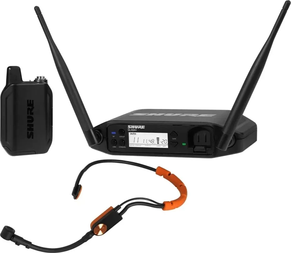 Mikrofon headset pa tela Shure GLXD14+E/SM31-Z4, sistem digjital, bodypack, i zi-portokalli - 2