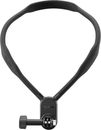 Mbajtës qafe Telesin TE-HNB-003 për kamera sportive/telefona, i zi
