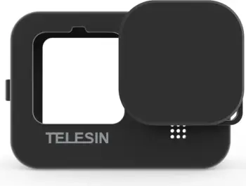 Mbështjellës silikoni Telesin GP-HER-041-BK për GoPro Hero 9/10/11/12, i zi, me litar