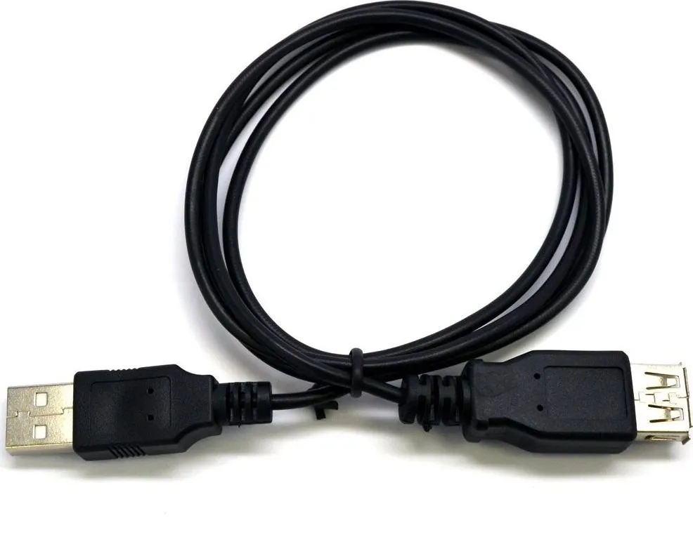 Kabllo USB C-Tech USB-A - USB-A,1.8m, e zezë - 1