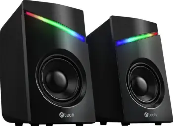 Altoparlantë C-TECH SPK-15, 2.0, RGB, të zi