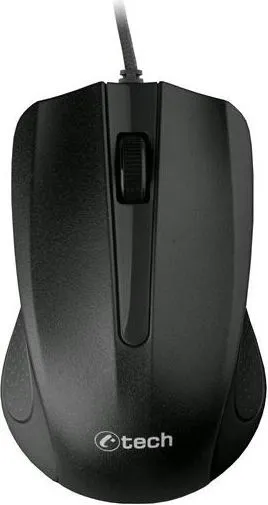 Maus C-Tech WM-01BK, me kabllo, USB, i zi - 1