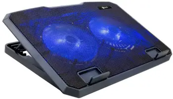 Mbajtëse ftohëse C-TECH CLP-140, 15,6", 2x 140mm, 2x USB, e kaltër