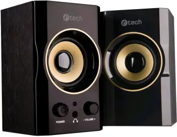 Altoparlantë C-TECH SPK-11, PC, 2.0, zezë / ari