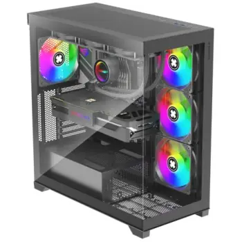 Kasë Xilence XG171 Gleam Black X818.ARGB midi tower, e zezë, ARGB