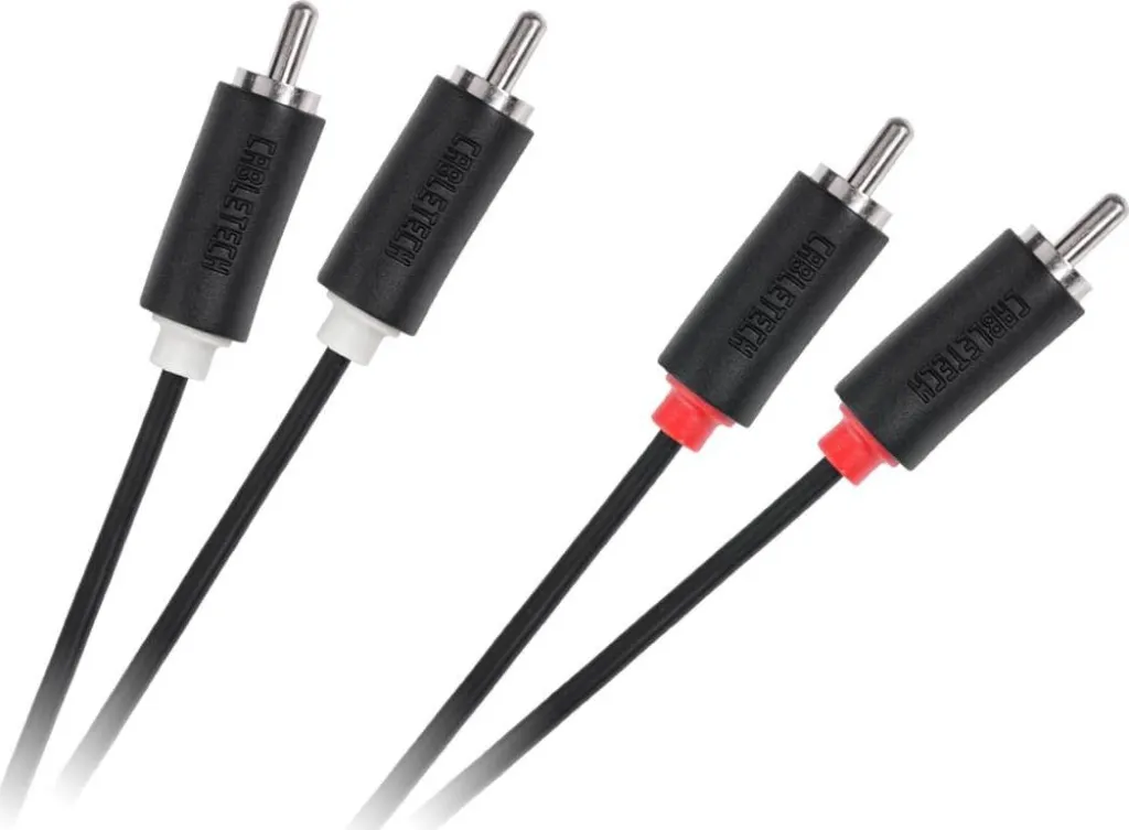 Kabllo Cabletech RCA (Cinch) x2 (KPO3954-5), 5m, 2 copë, e zezë - 1
