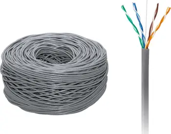 Kabllo rrjeti CABLETECH UTP Cat5e, bakri, 305m, gri