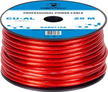 Kabllo makine Cabletech Car Cable 12Ga, 25m, OD 4.5mm, bakër dhe alumin