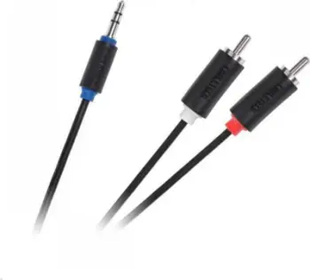 Kabllo Cabletech KPO3952-5 Jack cable 3.5 - 2 rca 5m, e zezë