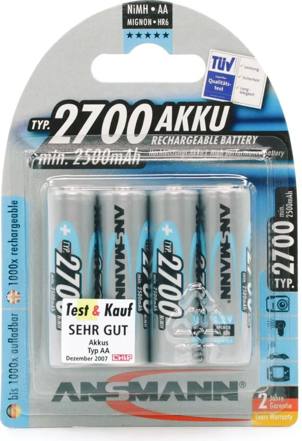 Bateri AA/ R6 Ansmann, 1.2V, 4 copë - 1