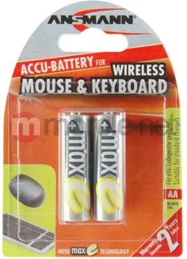 Set baterish Ansmann MaxE AA/R6, 2100 mAh, 2 copë, e argjendtë - 1