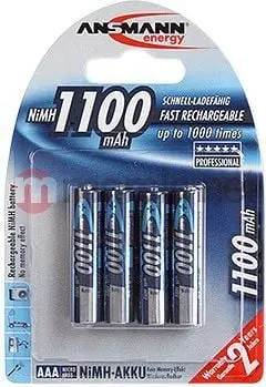 Set bateri të rikarikueshme Ansmann 5035232, AAA, 1100mAh, 4 copë