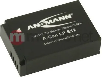 Bateri Ansmann A-Can LP-E12 për Canon EOS M, 7.4V, 750mAh - 1