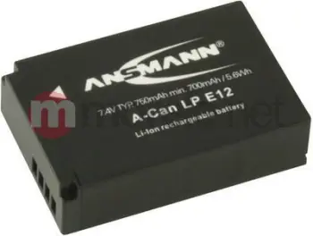 Bateri Ansmann A-Can LP-E12 për Canon EOS M, 7.4V, 750mAh