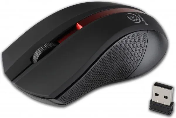Maus Rebeltec Galaxy, wireless, USB, i zi dhe i kuq - 1