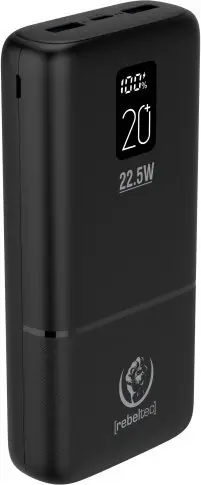 Powerbank Rebeltec P20 LCDPD, 20000mAh, 22.5W, i zi