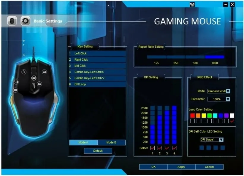 Maus FALCON Rebeltec, LED, optik, i zi - 9