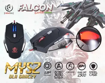 Maus FALCON Rebeltec, LED, optik, i zi