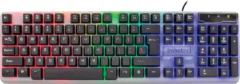 Tastierë gaming Rebeltec Neon KLRYNEONRGB, LED RGB, me tela, e zezë