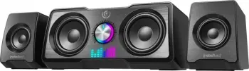 Altoparlantë kompjuteri Rebeltec 2.1 ROCK, me subwoofer, LED RGB, të zinj