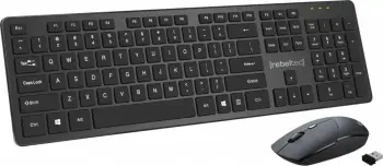 Set tastierë dhe maus Rebeltec MAXIM, wireless 2.4GHz, 104 taste, i zi
