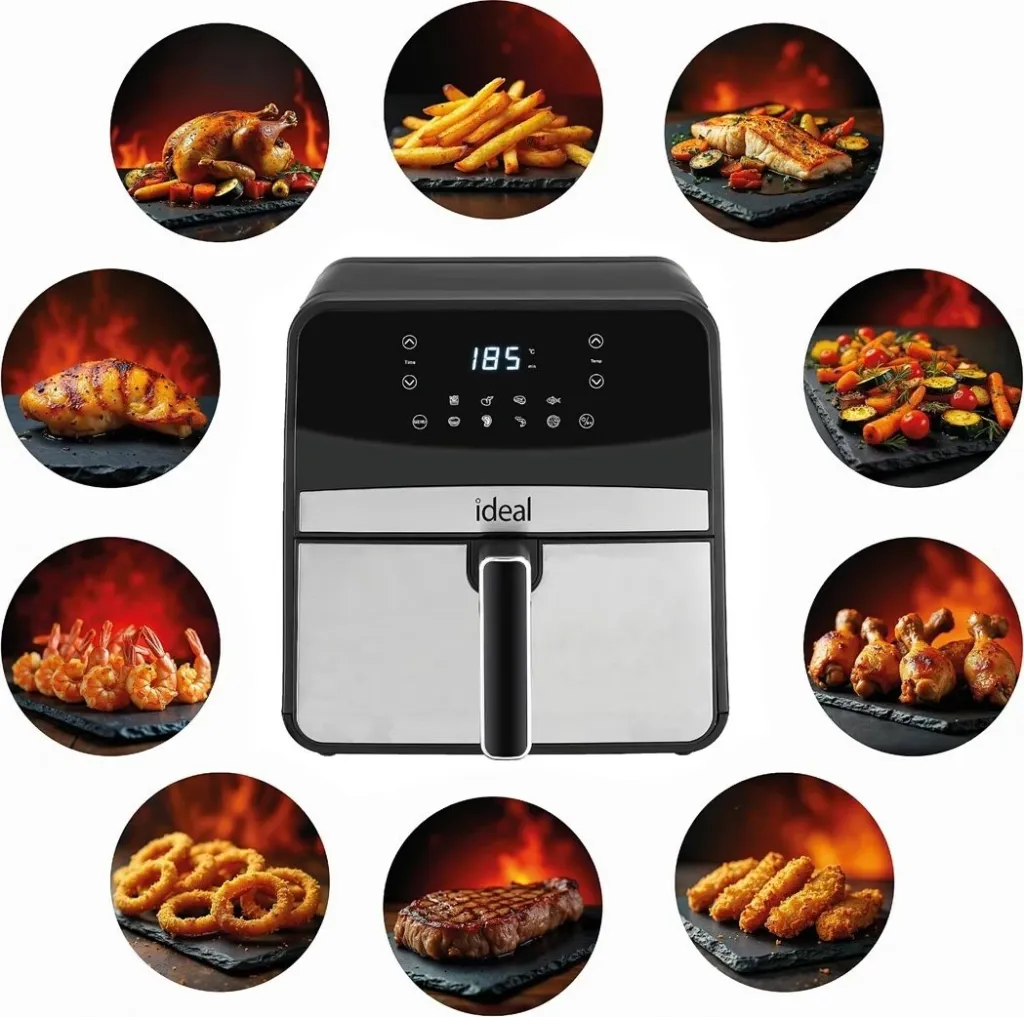 Fritezë me ajër ELDOM IK1501, 6.5 L, 1800 W, e zezë/inox - 5