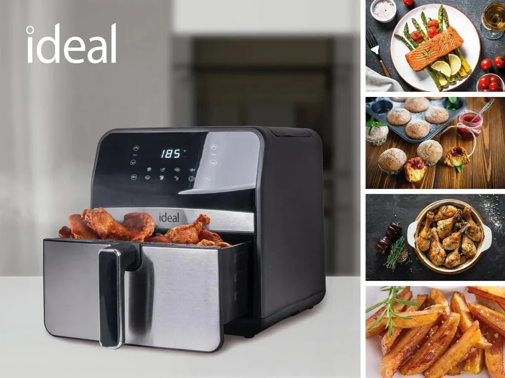 Fritezë me ajër ELDOM IK1501, 6.5 L, 1800 W, e zezë/inox - 6