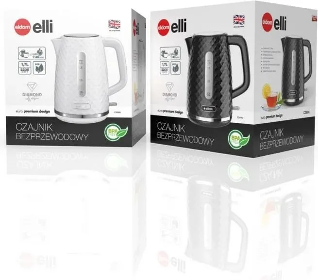 Vluese uji Eldom C280C, 1.7L, 2200W, e zezë - 6
