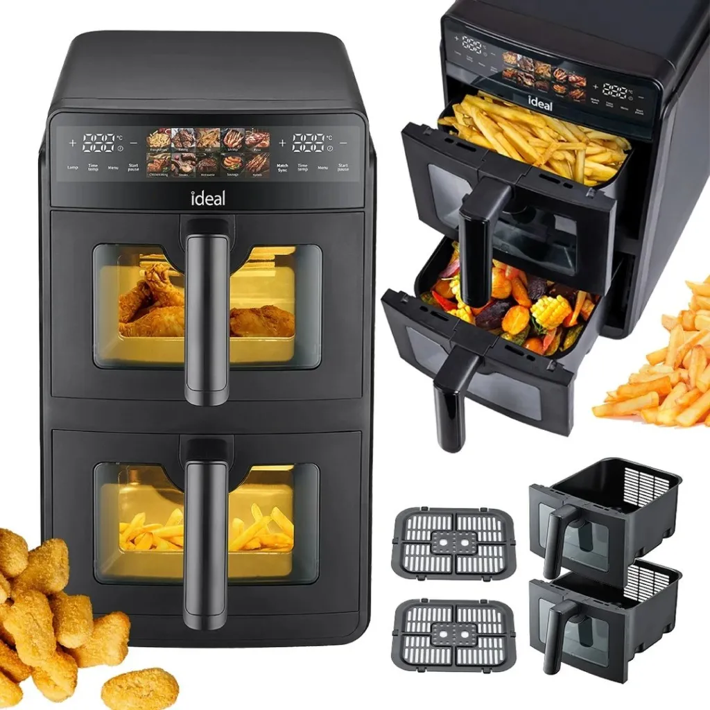 Fritezë ajri ELDOM IK1560, 10 programe, 1.5 kg, e zezë, dyfishe - 1