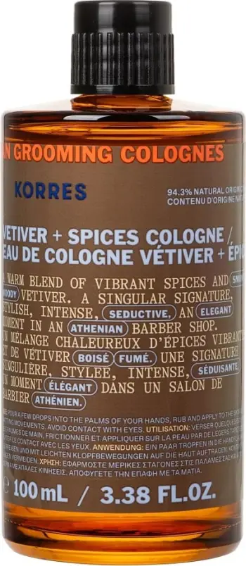 Eau de Cologne për meshkuj Korres Athenian Grooming Vetiver + Spices 100ml