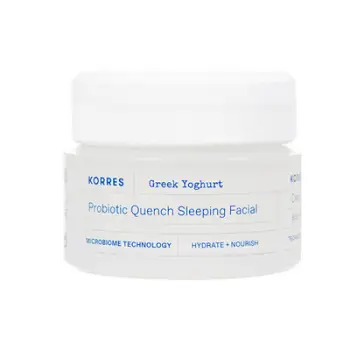 Krem hidratues nate me probiotikë Korres Greek Yoghurt (Probiotic Quench Sleeping Facial), 40 ml