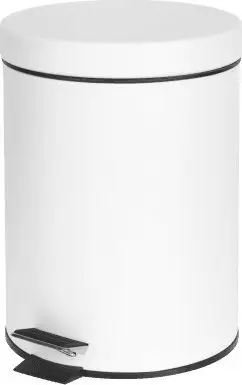 Kosh plehrash me pedale Teesa TSA0405, 3L, metal, i bardhë mat