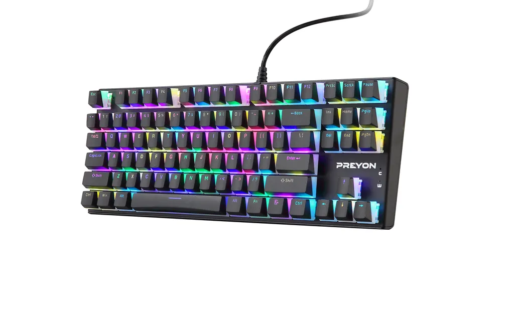 Tastierë PREYON Blue Blitz Claw Gateron, e zezë - 1