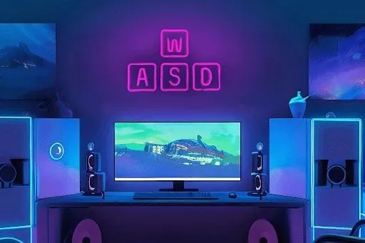 Dritë neoni LED Preyon LED WASD, vjollcë - 2