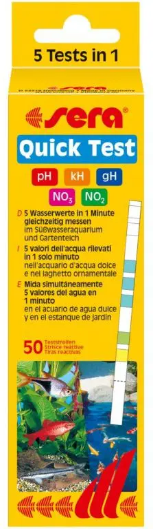 Testues uji për akuarium Sera, 5in1, 50 shiritë