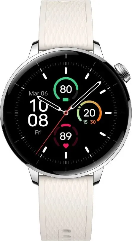 Smartwatch OnePlus Watch 3, 43mm, AMOLED, 60 orë bateri, Titanium, Bardhë - 1