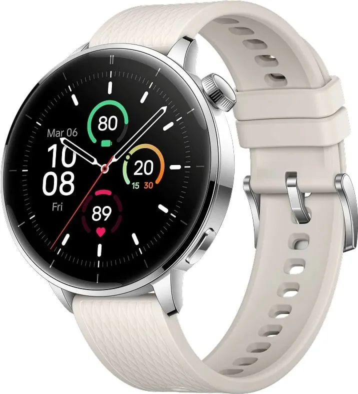 Smartwatch OnePlus Watch 3, 43mm, AMOLED, 60 orë bateri, Titanium, Bardhë - 2
