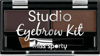 Paletë për vetulla Miss Sporty Studio Eyebrow Kit për femra 001 Medium Brown double