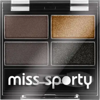 Paletë për sy Miss Sporty Studio Colour Quattro Eye Shadow 414 100% Smokey për femra 5g