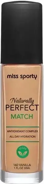 Fondatinë Miss Sporty Naturally Perfect Match 160 Vanilla 30ml