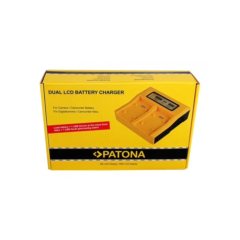 PATONA Dual LCD USB Charger for Sony NP-FM50 NP-F550 NP-F750 NP-F970 - 5