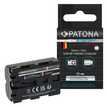 PATONA Platinum Battery with USB-C Input f. Sony NP-FM500H