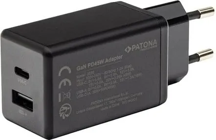 Karikues PATONA Premium GaN PD45W, 1xUSB-C 1xUSB-A, i zi - 2