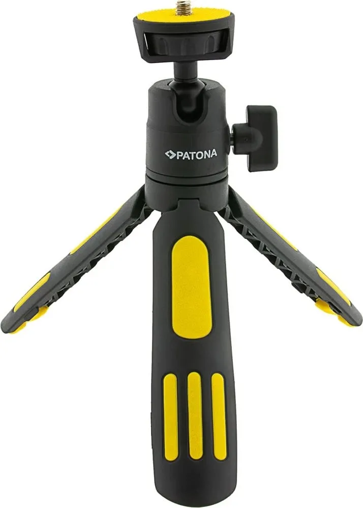 Tripod i rregullueshëm PATONA Premium me mbajtës për celular, i zi/verdhë - 2