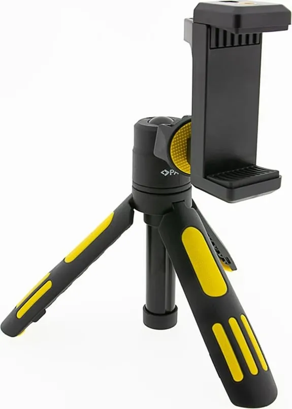 Tripod i rregullueshëm PATONA Premium me mbajtës për celular, i zi/verdhë - 3