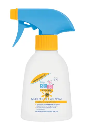 Sprej për mbrojtje ndaj diellit për bebe Sebamed SPF 50, Rezistent ndaj ujit, 200ml